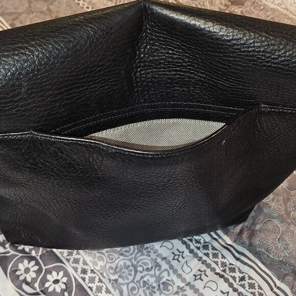 FOSSIL Black Pebble Leather Maya Flap Purse - Picture 5 of 14